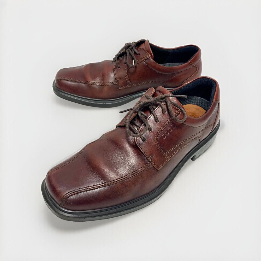 ECCO Men's Helsinki Bicycle Toe  Brown Leather Shoes 43 EU / 9-9.5 US
